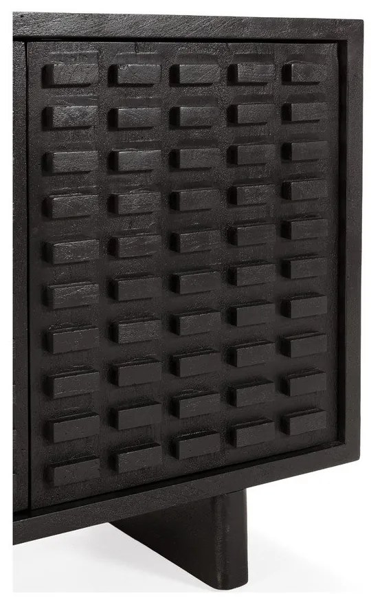 Черен скрин от масивно манго 200x80x40 cm Inaya – MOME