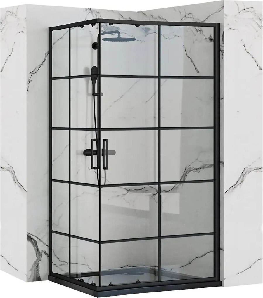 Душ кабина Rea Concept Black 80x100