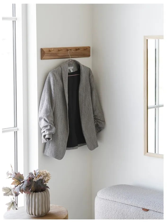 Стенна закачалка от масивен дъб в естествен цвят 50 cm Barco – House Nordic