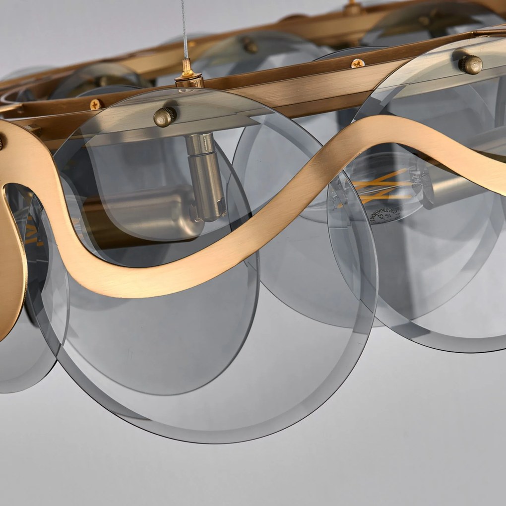 Лампа APP1545-8CP Brush Gold / Grey