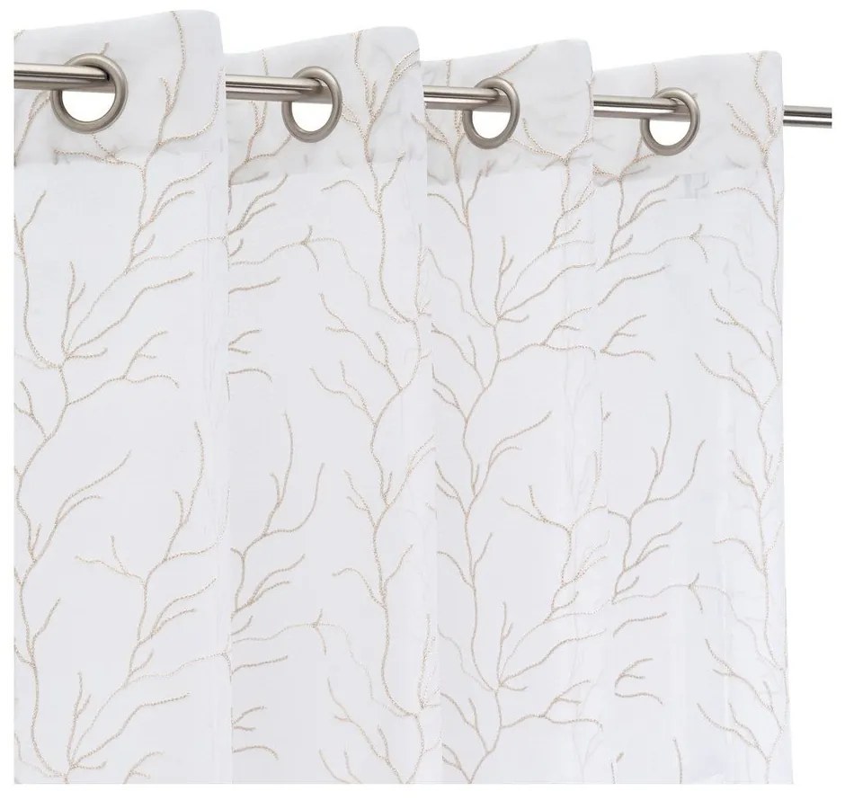 Бяло-бежова завеса 140x260 cm Coral – Casa Selección