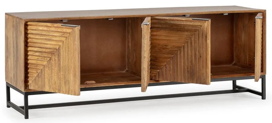 Маса за телевизор от масивно манго в естествен цвят 160x58x40 cm Nereida – MOME