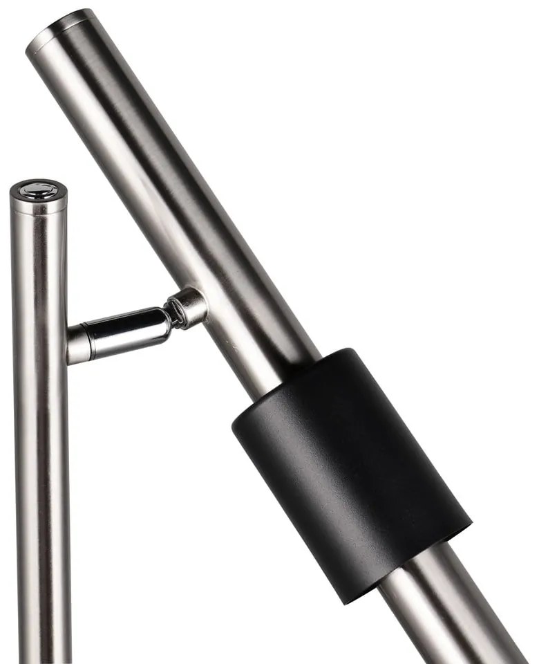 LED подова лампа в черен и сребрист цвят (височина 150 cm) Ikaris – Trio Select