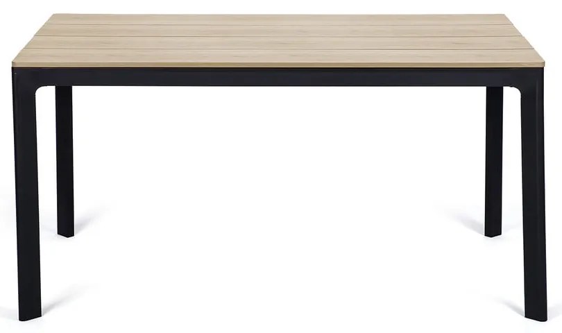 Градински комплект за хранене за 4 лица с черен стол Joanna и маса Thor, 147 x 90 cm Thor &amp; Joanna - Bonami Selection