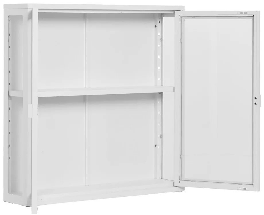 Бяла метална висяща витрина 80x80 cm Brisbane – House Nordic