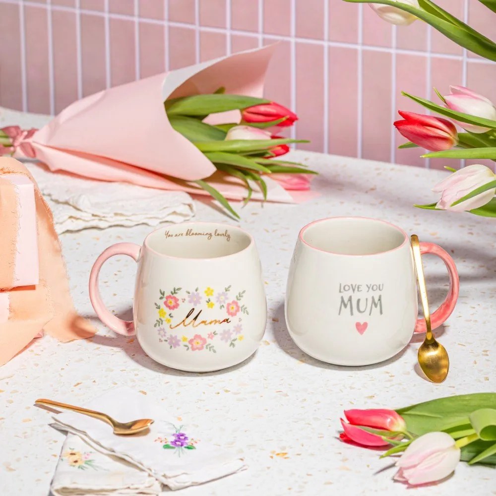 Светлорозова порцеланова чаша 450 ml Mama You Are Blooming – Sass & Belle