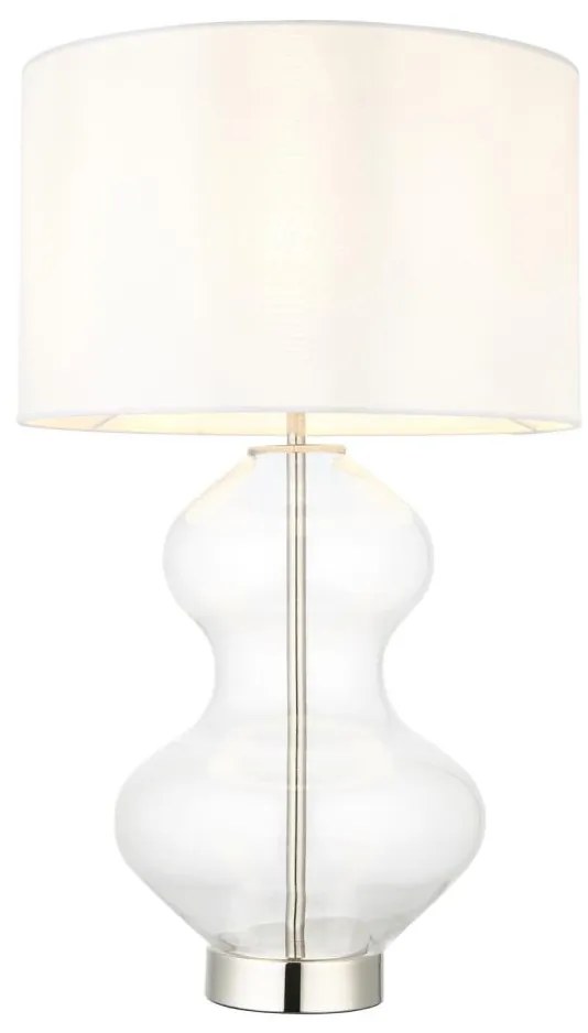 Endon 102676 - Димируема настолна лампа KELDA 1xE27/10W/230V бяла/матов хром