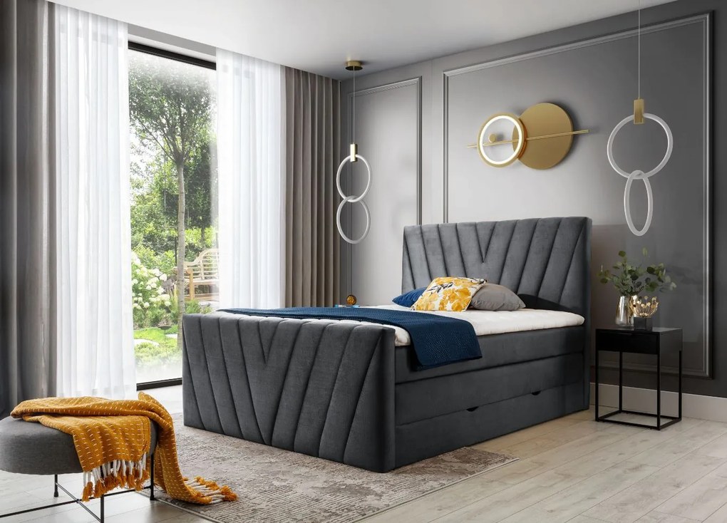 Тапицирано легло Alba-Gkri Skouro-140 x 200