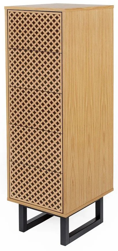 Комод с чекмеджета от дъб Camden Diamond, 40 x 123 cm - Woodman