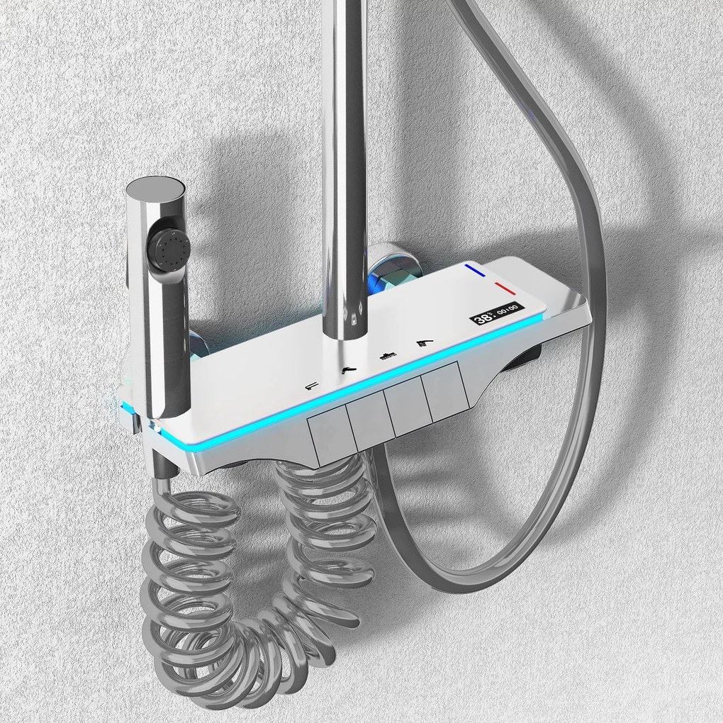 Комплект за душ REA Savio Led Chrome