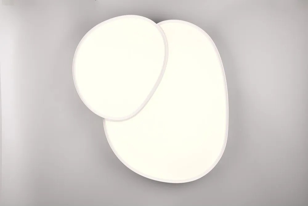 Бяла LED светлина за таван 63,5x77 см Rise - Trio
