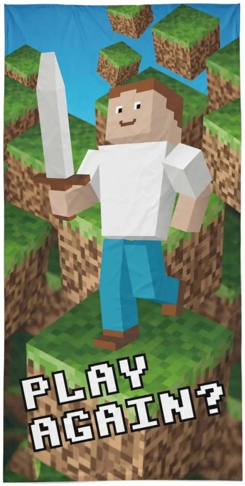 Детска плажна кърпа MINECRAFT 100% памук Ширина: 70 см | Дължина: 140 см