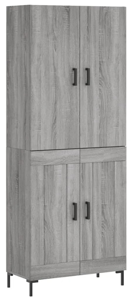 3195793 vidaXL Висок шкаф, сив сонома, 69,5x34x180 см, инженерно дърво