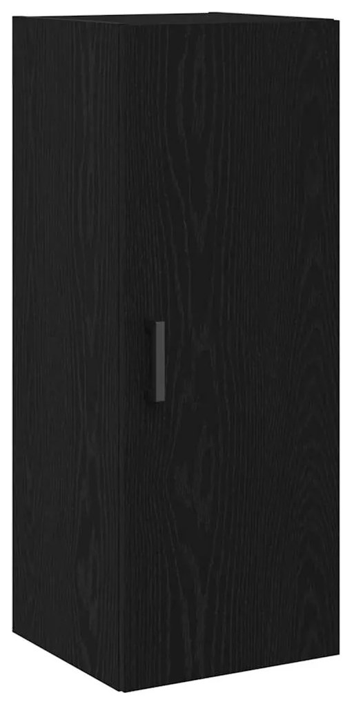 862171 vidaXL Стенен шкаф, черен дъб, 34,5x34x90 см, инженерно дърво