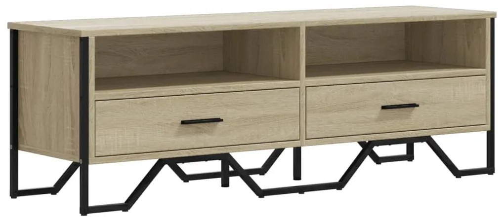 848580 vidaXL ТB шкаф, сонома дъб, 122x34x41 см, инженерно дърво