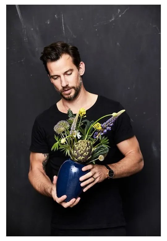 Тъмносиня глинена ваза (височина 20 cm) Gastro Blue – Bitz