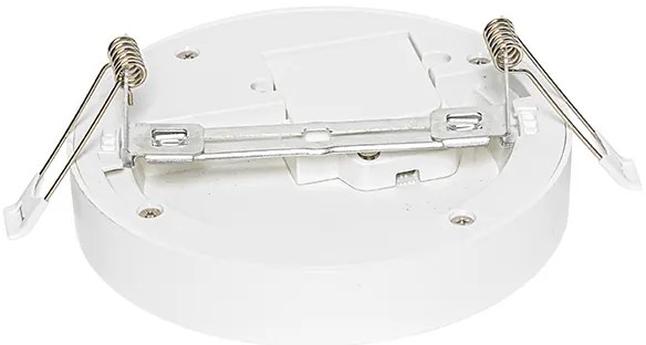 Комплект от 6 вградени или повърхностно монтирани прожектора бели 14 см вкл. LED 3-степенно димиране до топло с DIP превключвател - Trans