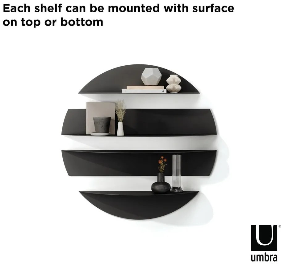 Черни метални рафтове в комплект от 4 броя 76 cm Solis - Umbra