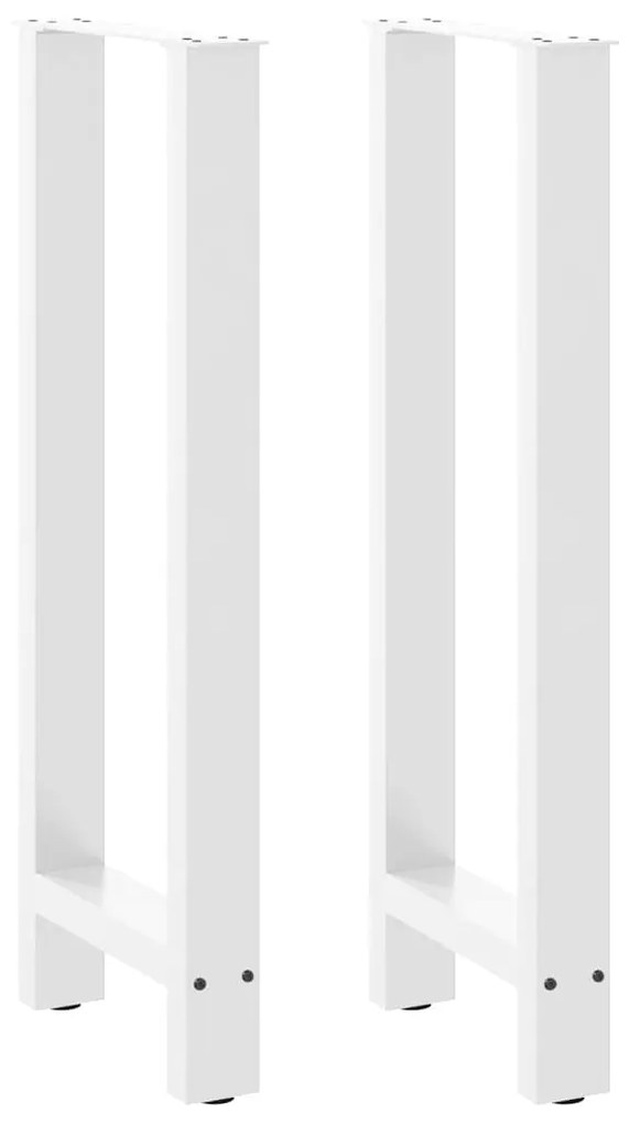 4013337 vidaXL Крака за бар маса, бели, 2 бр., 40 x (100-101) см, стомана