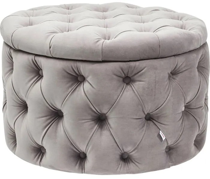 Арт.81041  Табуретка Round Velvet Silver