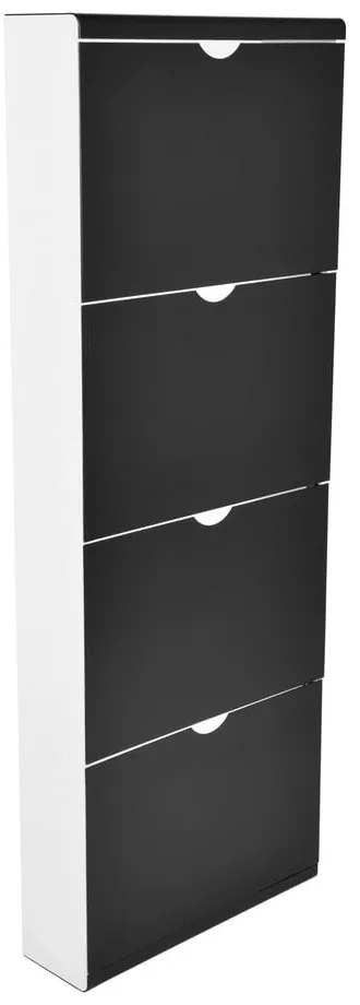 Черна метална стойка за обувки 51x138x16 cm – Household Pleasure