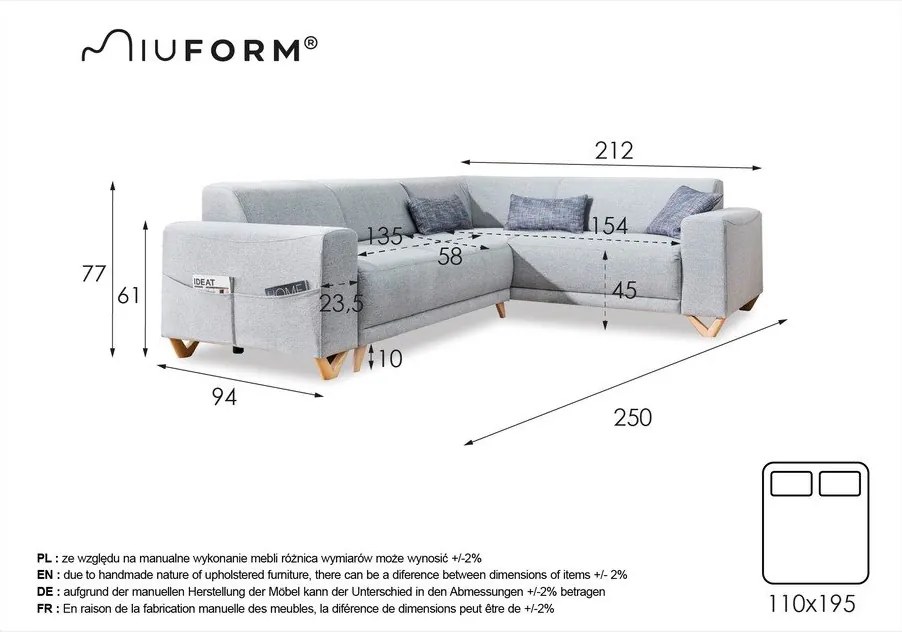 Бежов разтегателен/с място за съхранение ъглов диван (десен ъгъл/L форма) Classy Sophie – Miuform