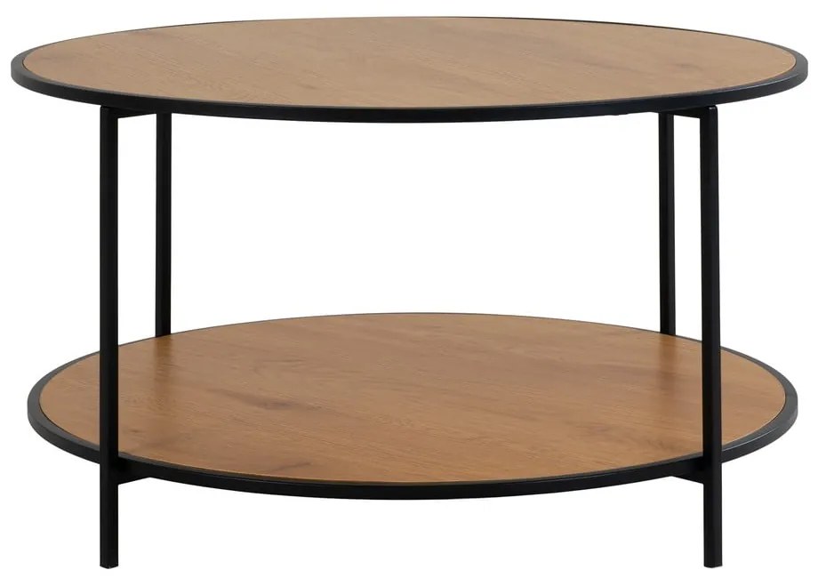 Кръгла масичка за кафе с дъбов плот в естествен цвят ø 80 cm Vita - House Nordic