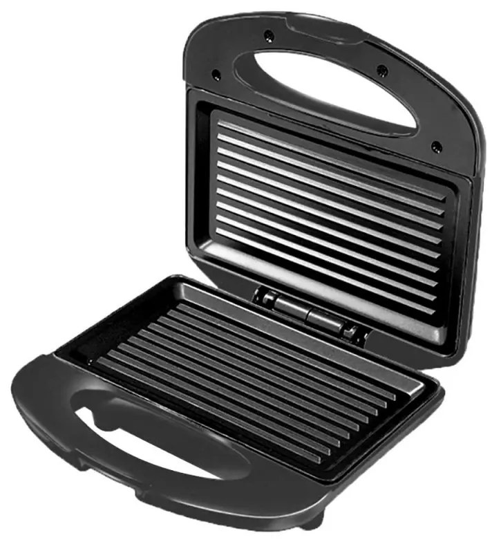 Сандвич тостер Oliver Voltz OV51442C, 750W, За 2 тоста Незалепващ,  Инокс/черен