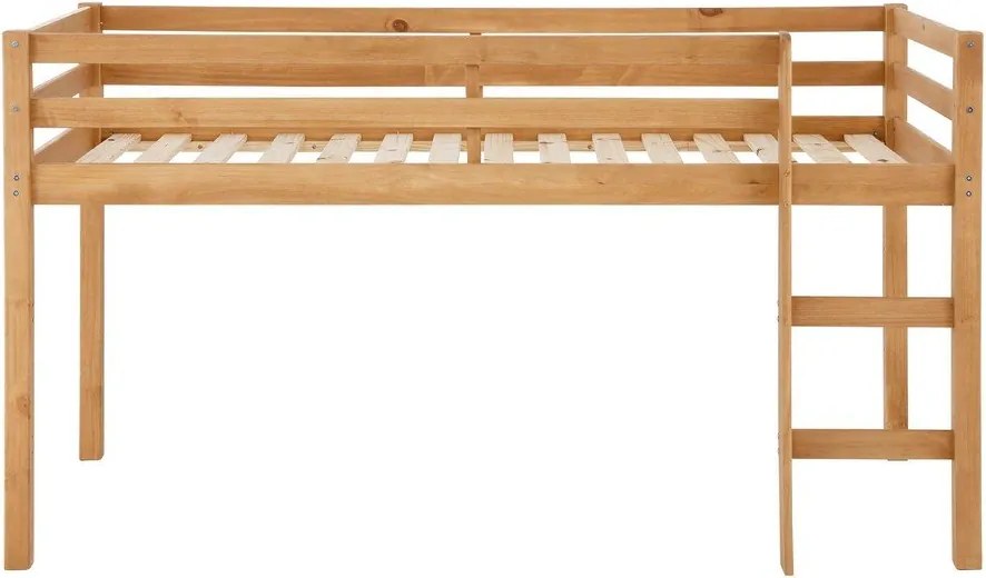 Детско повдигнато легло от масивен бор в естествен цвят 90x200 cm Alpi – Støraa
