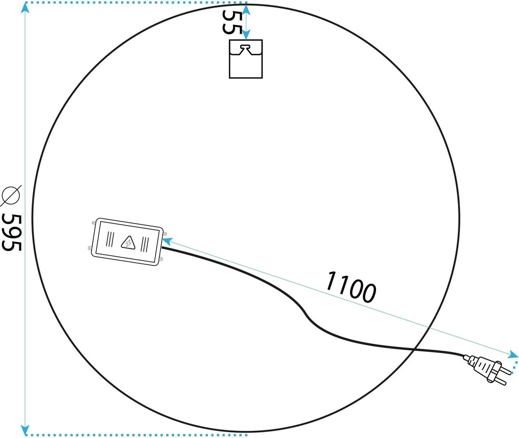 Огледало LED 60cm H108