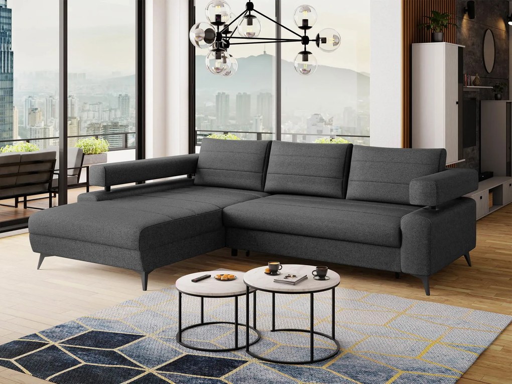 Ъглов диван Rosa-Сиво-Ляво