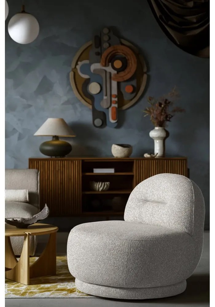 Светлосиво кресло Ovo – Miuform