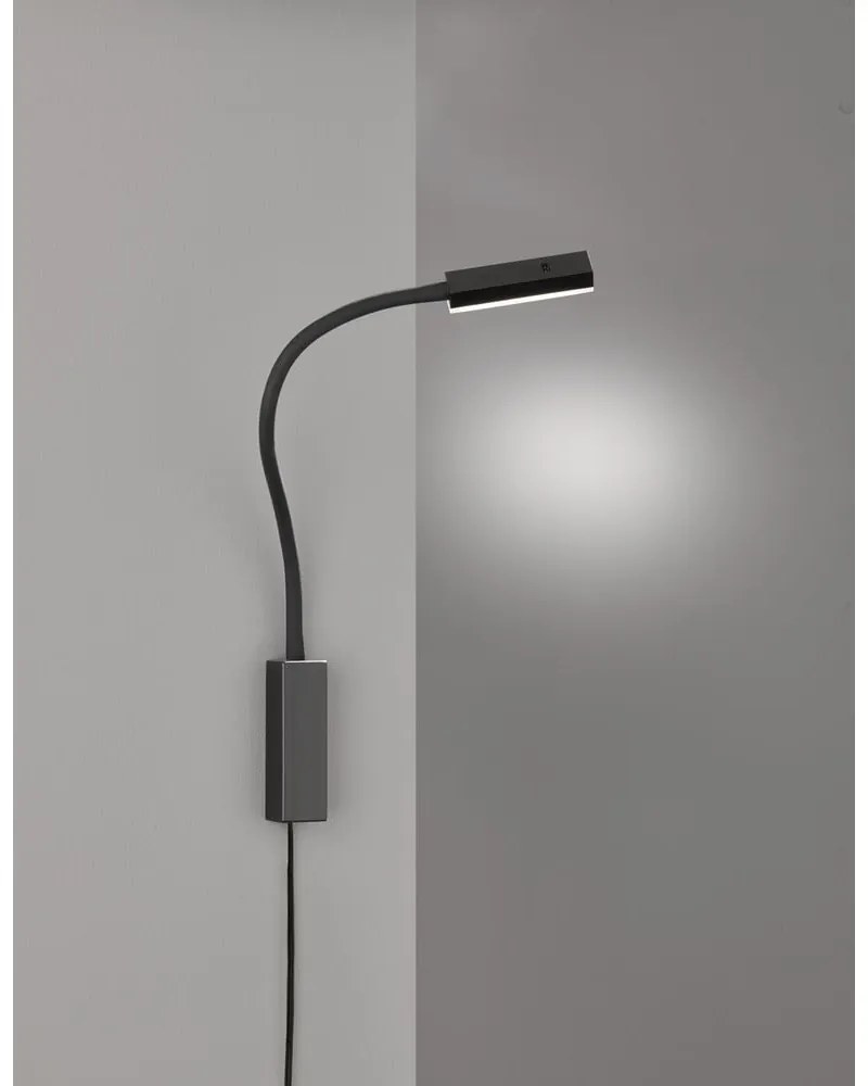 Черен метален LED затъмняващ се прожектор Raik – Fischer & Honsel