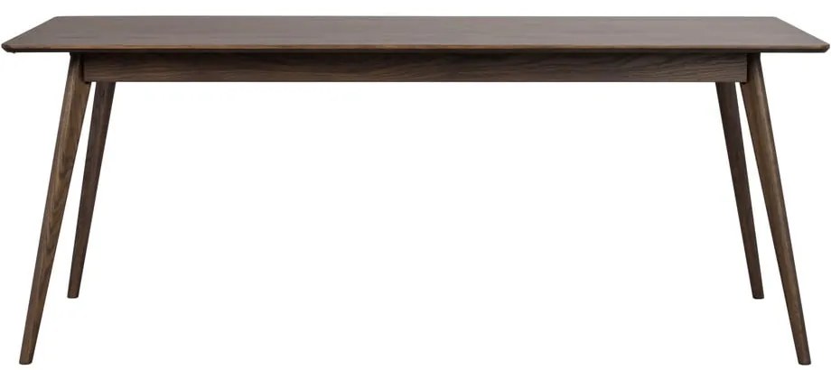 Тъмнокафява сгъваема трапезна маса от декор от дъб 90x190 cm Yumi – Rowico