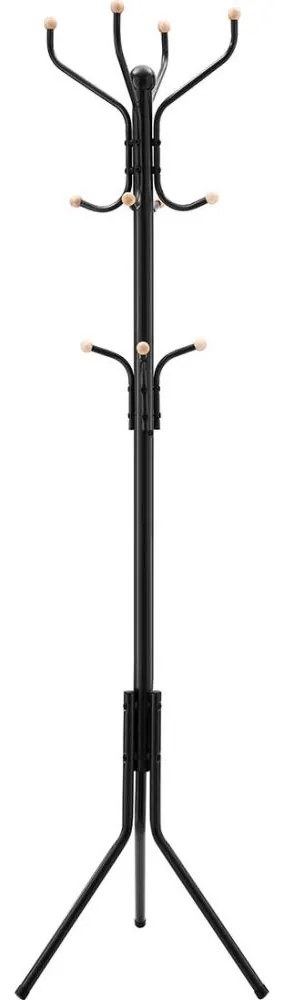 Подова стойка за дрехи LINEA, черна