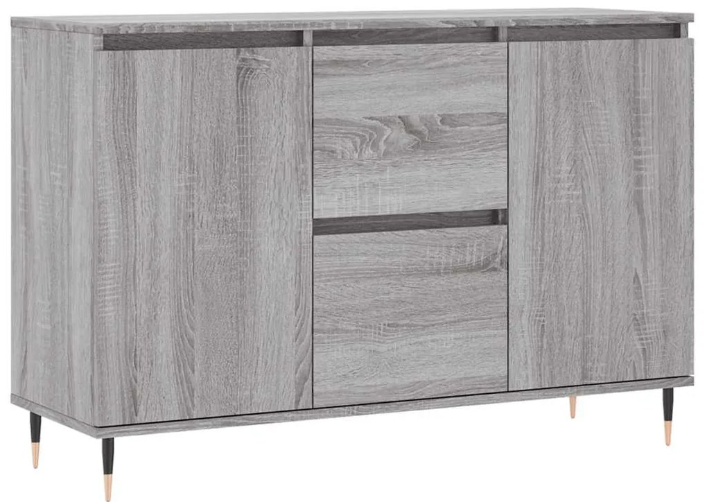 827202 vidaXL Сайдборд, сив сонома, 101,5x35x70 см, инженерно дърво