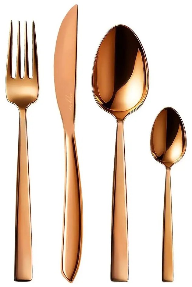 Прибори за хранене от неръждаема стомана в меден цвят 24 бр Copper - Orion