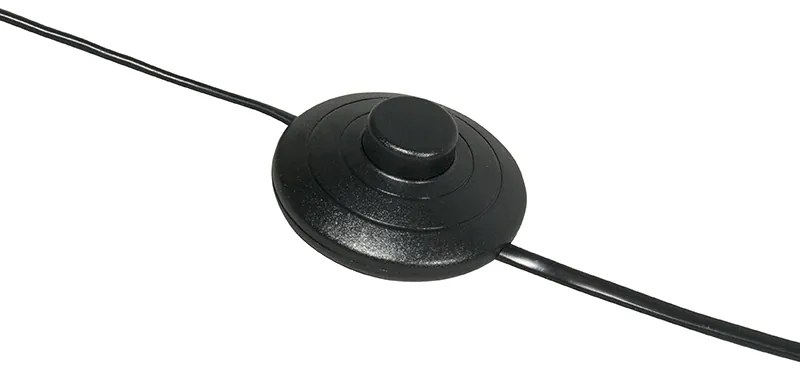 Модерна дъгова лампа черна с абажур - Vinossa