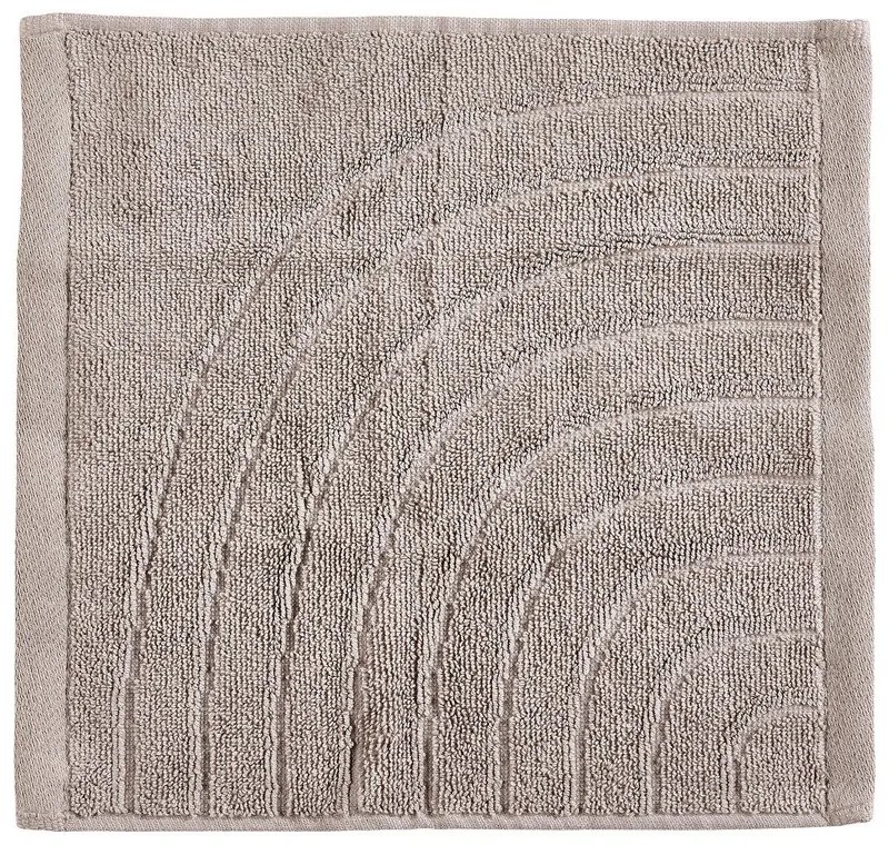 Сиво-бежова памучна кърпа от тери 30x30 cm Time – Zone