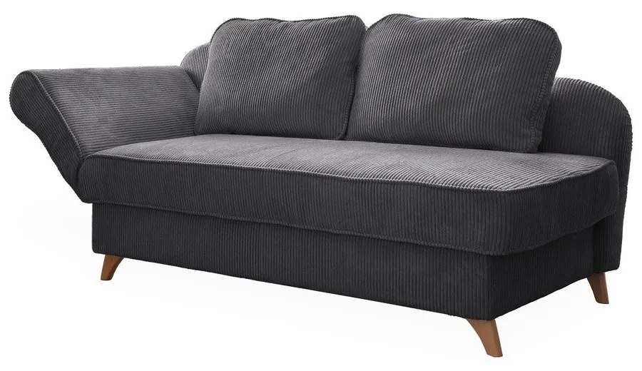 Сив шезлонг от рипсено кадифе (ляв ъгъл) Chic Charlotte – Miuform