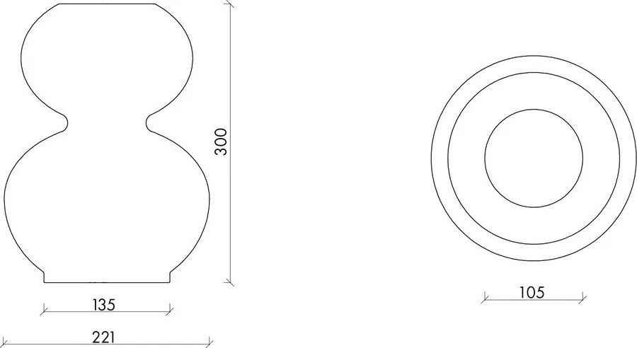 Червена керамична ваза (височина 36 cm) Tuga – noo.ma