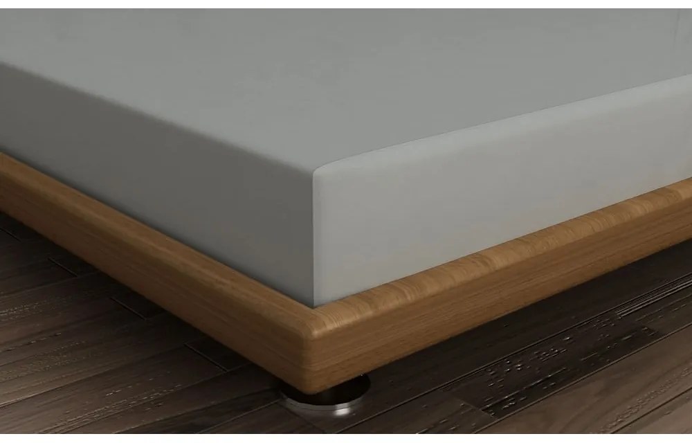 Тъмносив чаршаф от еластичен памук 160x200 см - Mijolnir