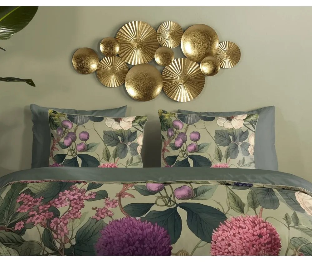 Единично удължено спално бельо от памучен сатен в цвят каки 140x220 cm Onaz – Descanso