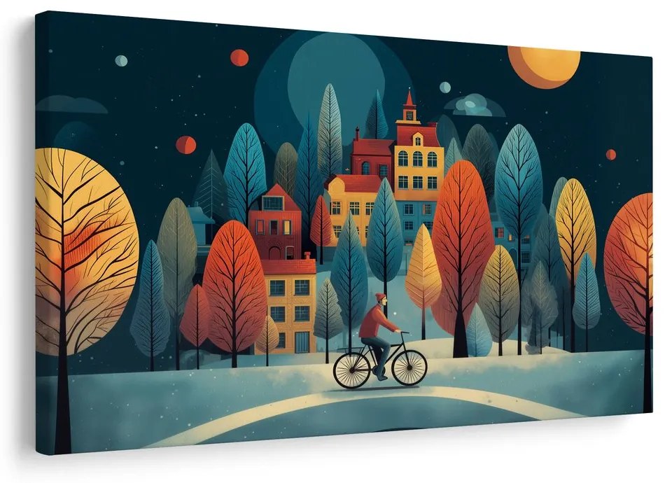 Картина на платно – Зимна разходка под звездите