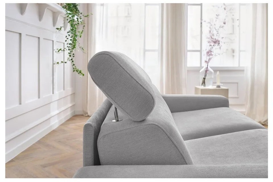 Светлосив разтегателен диван 215 cm Monaco – Bobochic Paris