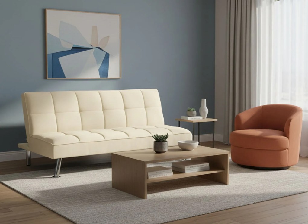 Разтегателен диван Sherry-Бежов