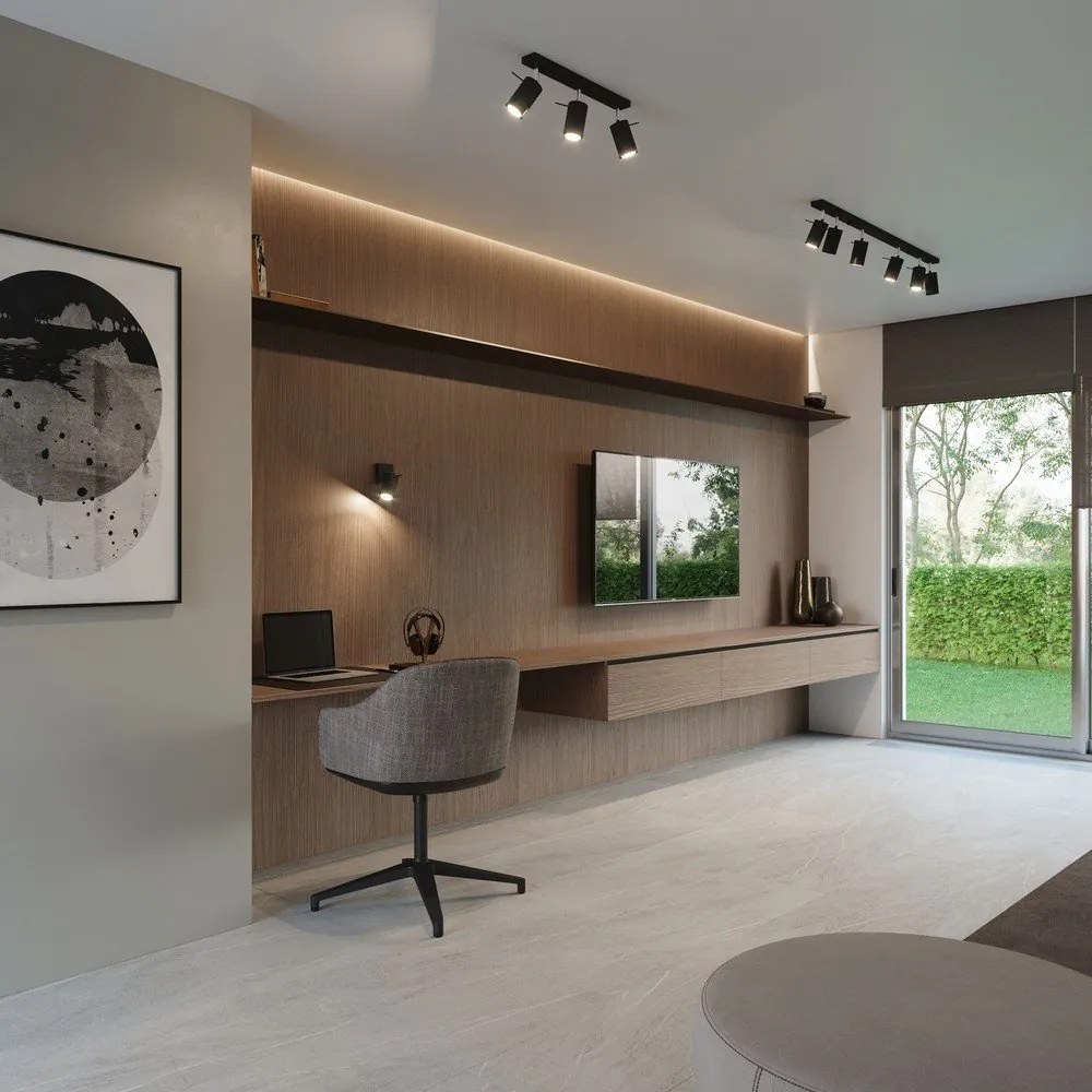 Черен метален прожектор ø 6 cm Etna – Sollux