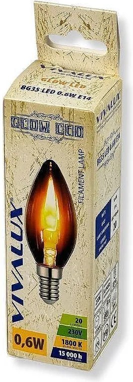 LED крушка VIVALUX GLOW LED, 0.6W, E14, 1800K