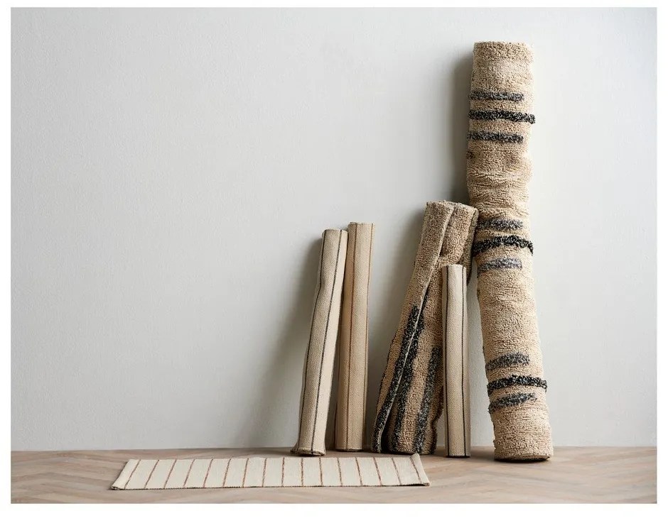 Бежов килим със смес от памук 60x90 cm Line – Södahl