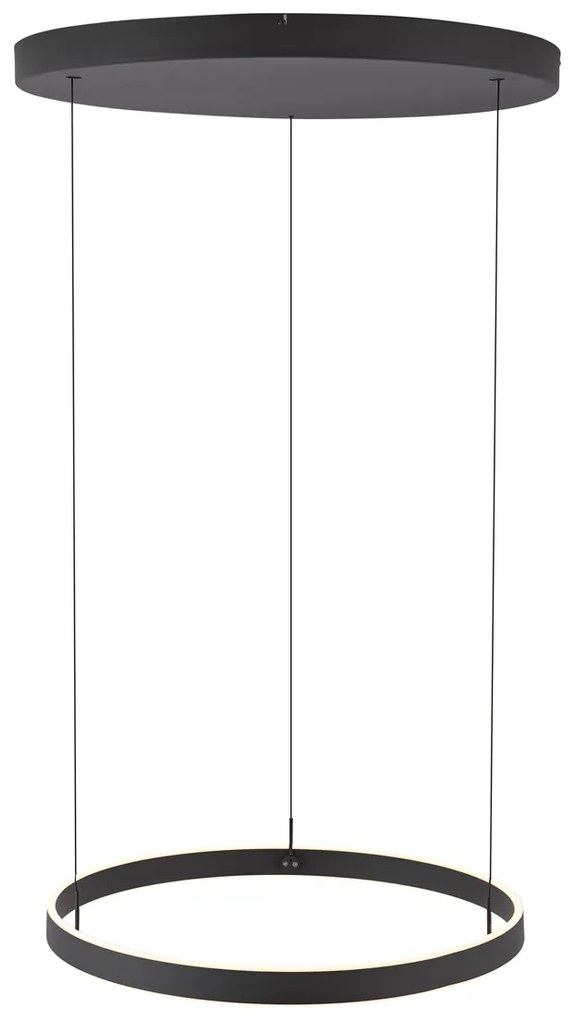 Дизайнерска висяща лампа черна с 3-степенно димиране - Titmus